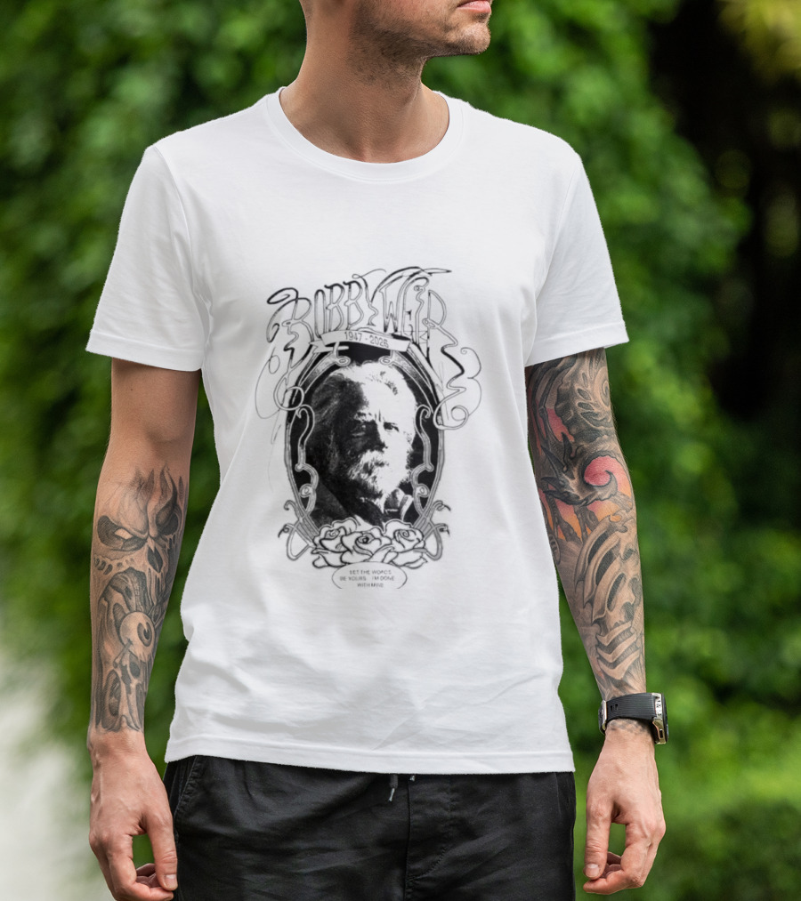 Grateful Dead Bob Weir 1947 2026 Black T-Shirt