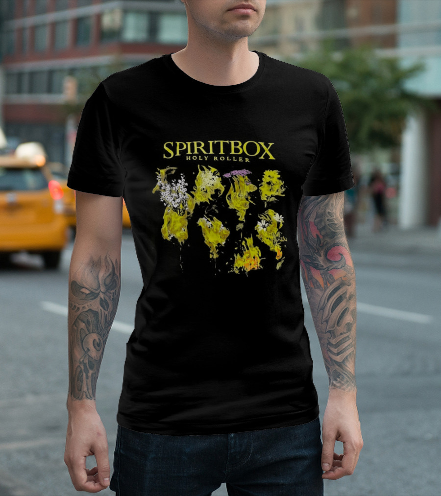 SPIRITBOX Holy Roller Yellow Floral T-Shirt