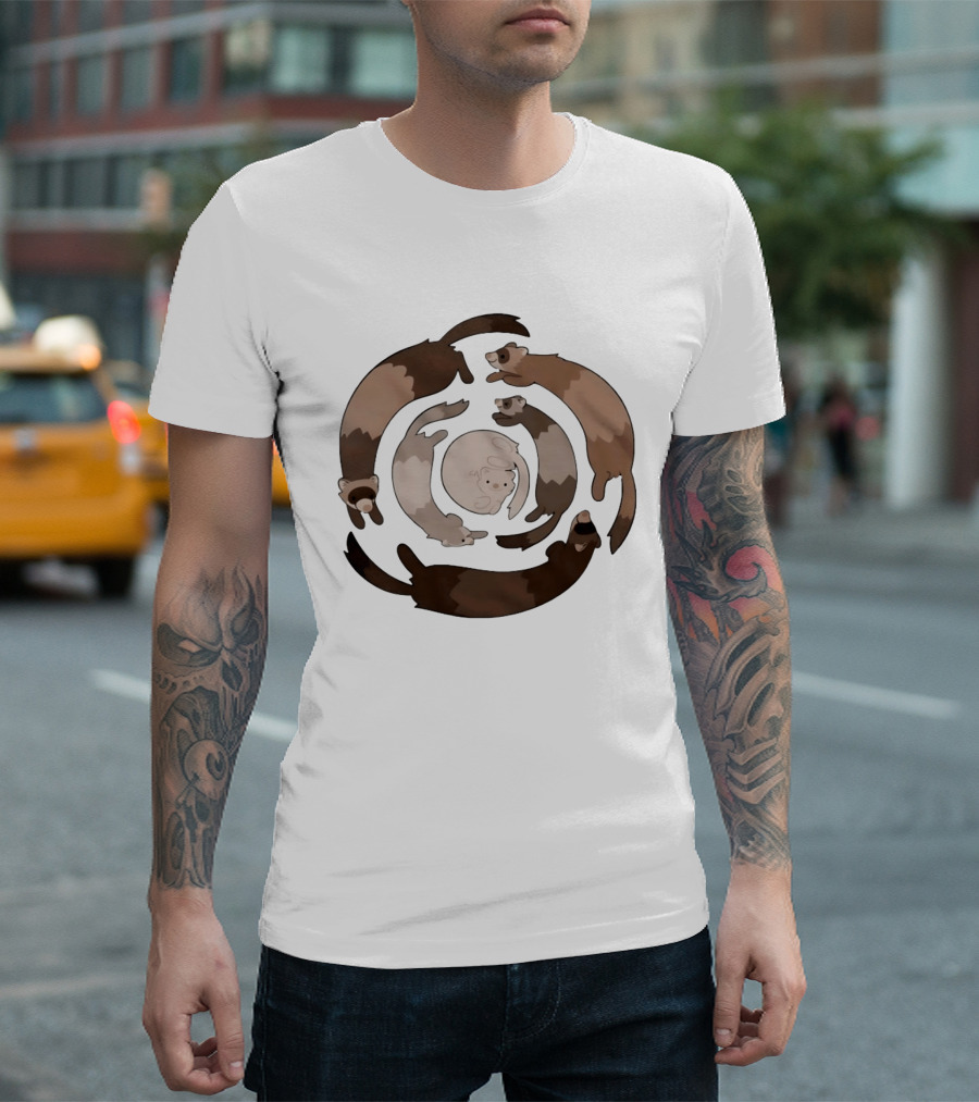 Pirate Software Humane World Animals Ferret Circle T-Shirt