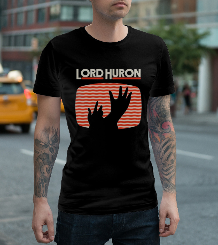 Lord Huron Signals Hand Red Stripes T-Shirt