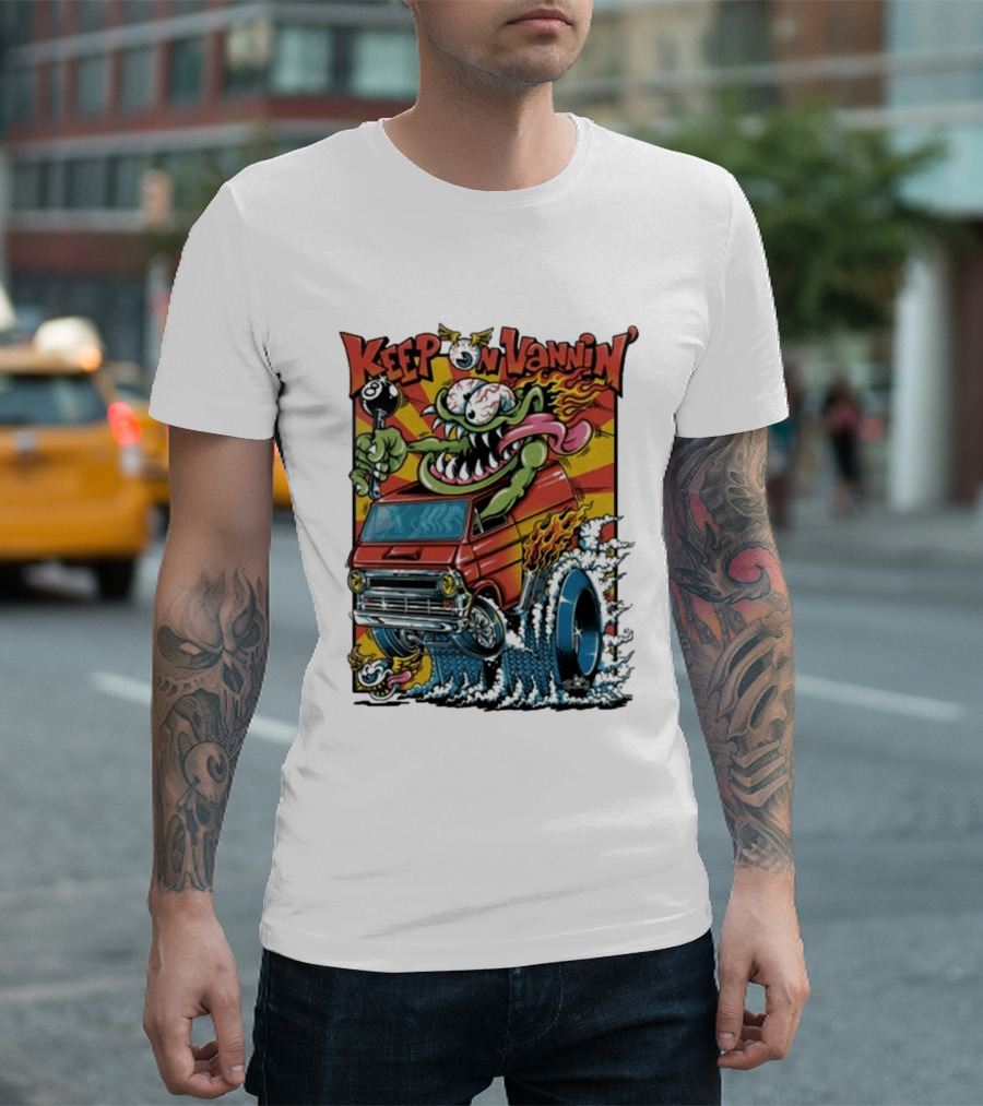 Keep On Vannin Ramone Sketch Monster Van T-Shirt