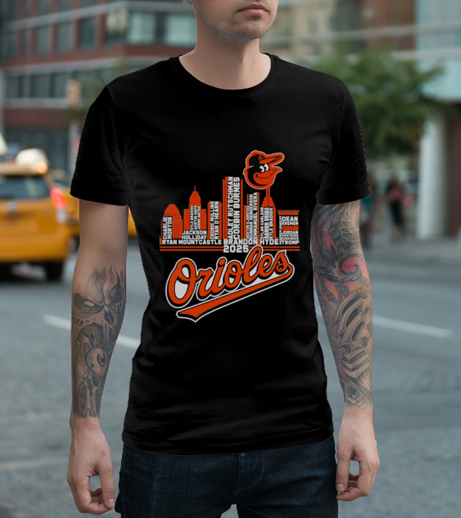 Baltimore Orioles City Skyline 2025 T-Shirt