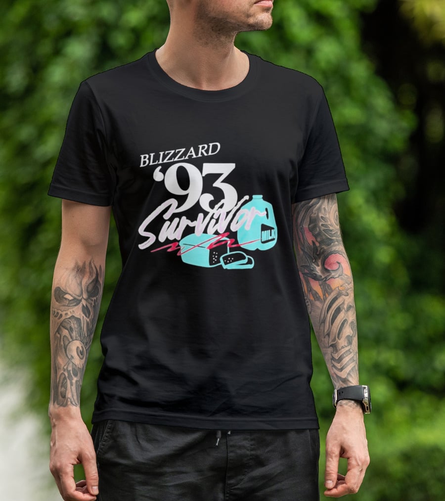 Blizzard '93 Survivor Milk Bread Humor T-Shirt