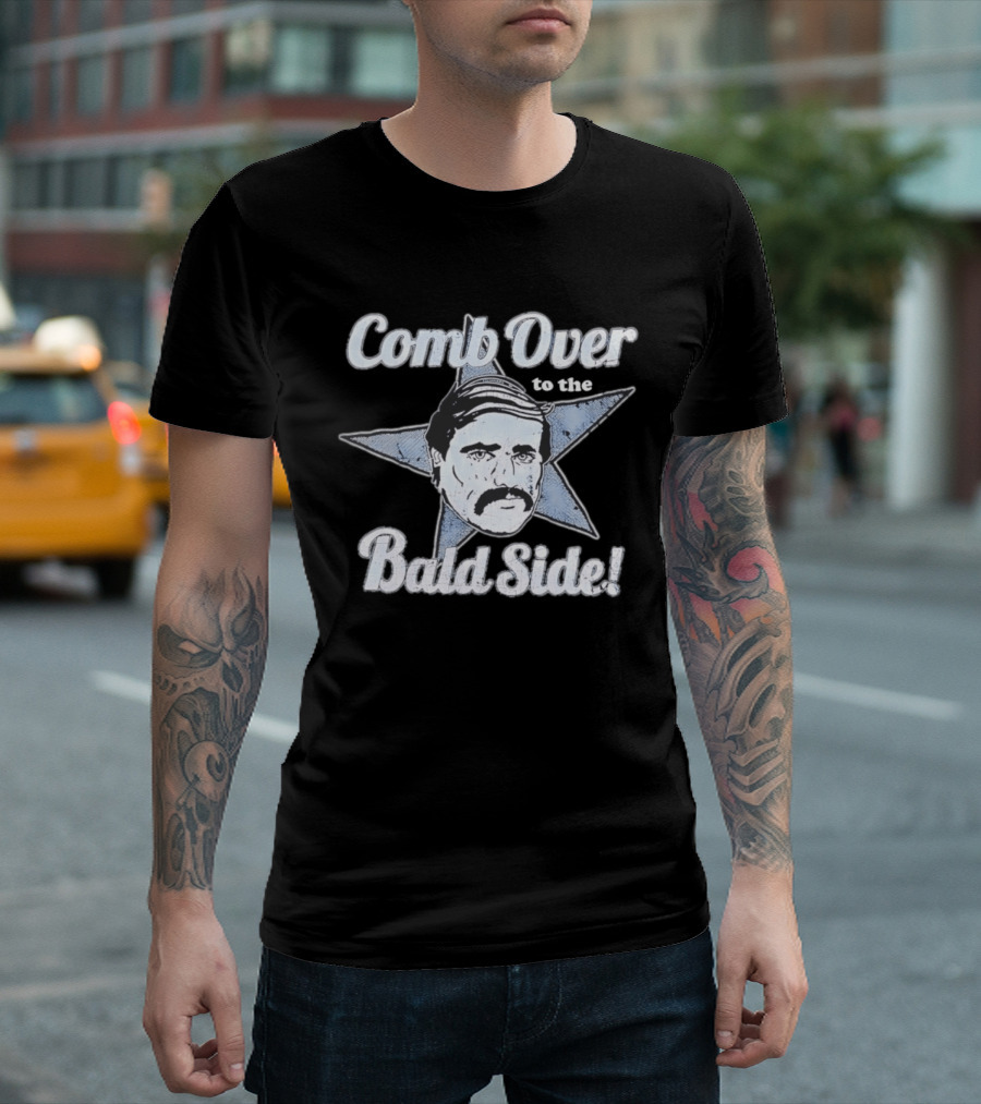 Comb Over To The Bald Side Star Face Comb Comb T-Shirt