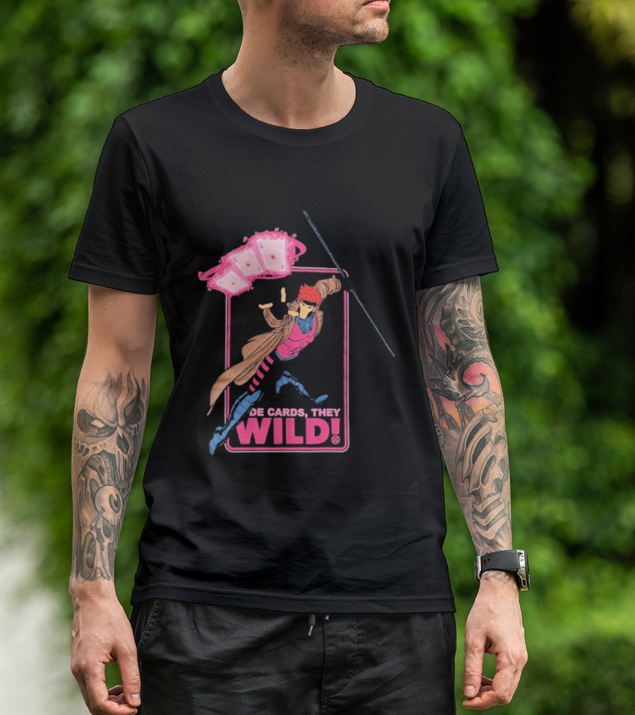 X Men 97 De Cards They Wild Aces Gambit Playing Cards T-Shirt