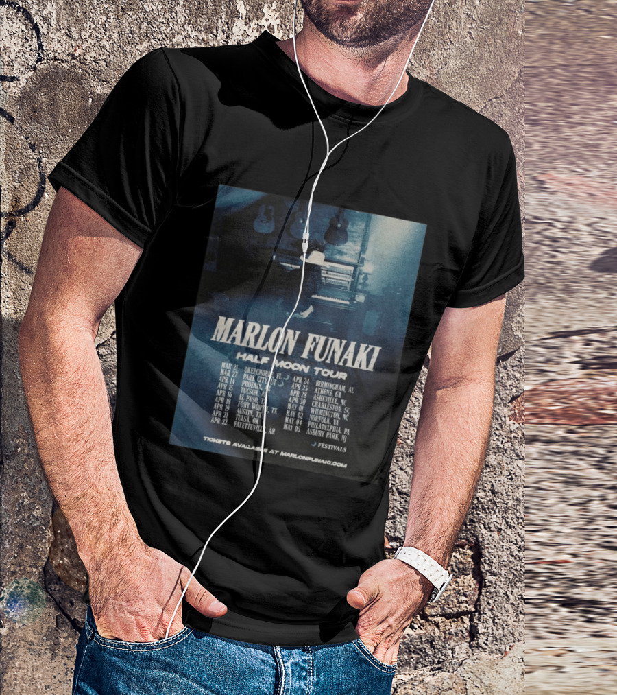 Marlon Funaki Half Moon Tour 2026 Dates Cities And Ticket Info T-Shirt