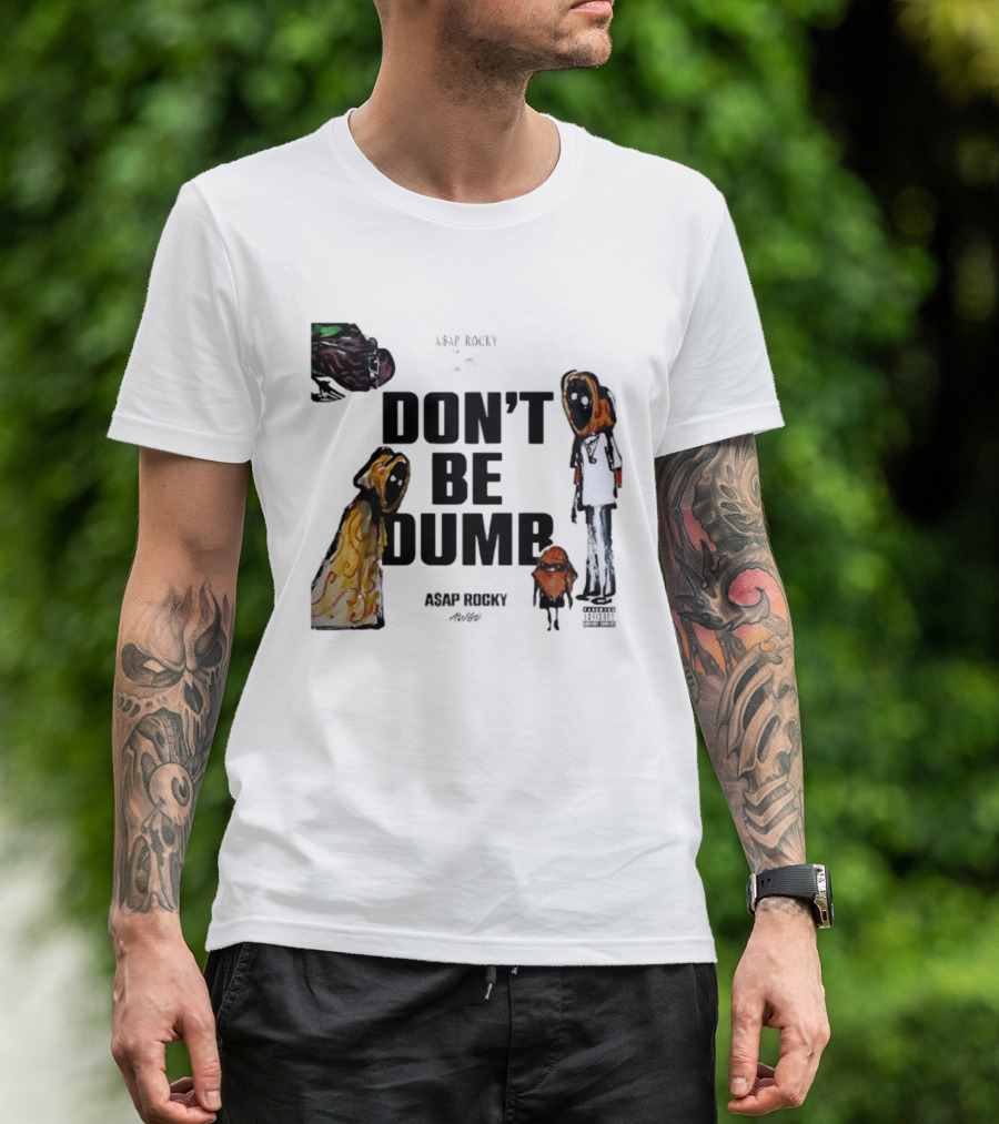 ASAP Rocky X Tim Burton Don't Be Dumb Character Collab T-Shirt