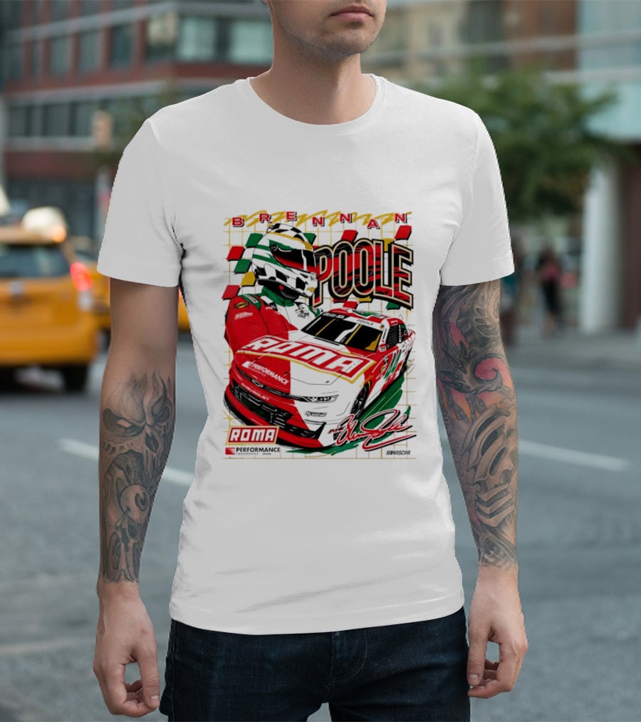 Brennan Poole 44 Roma Performance Motorsports Racing Suit Daytona Race Day T-Shirt