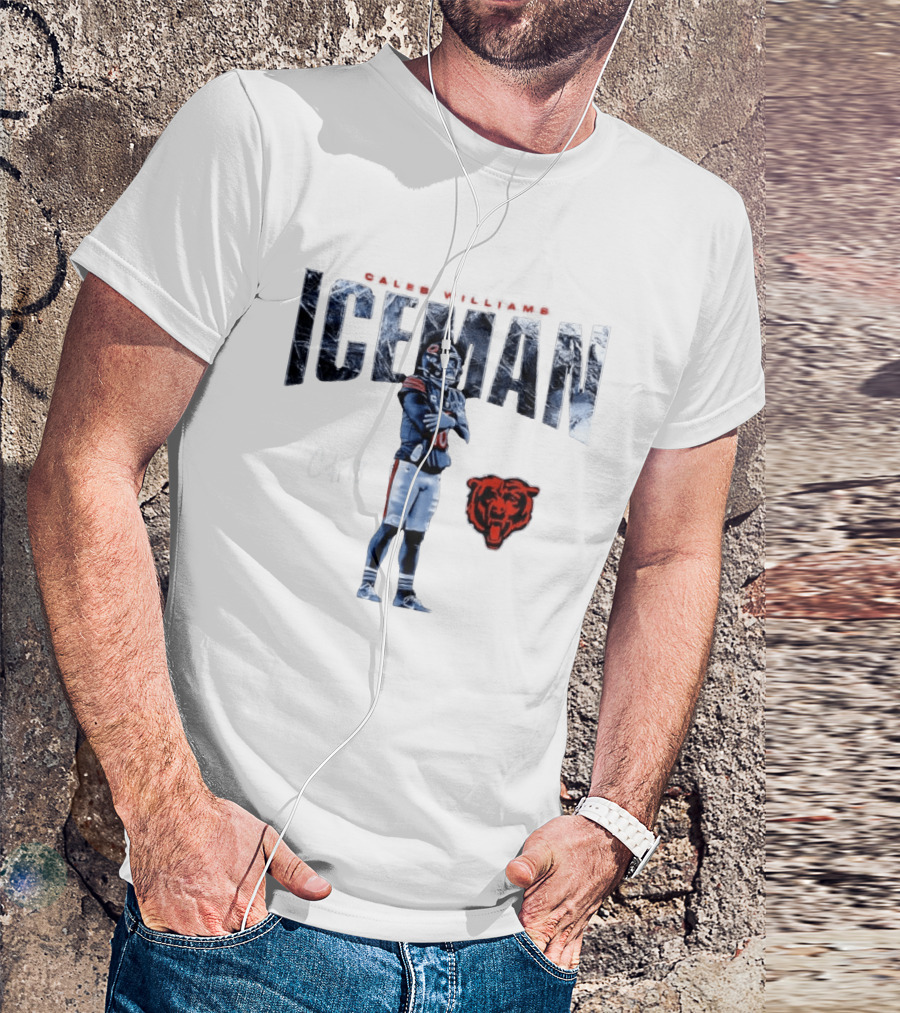 Caleb Williams Chicago Bears Iceman Football Team Roaring Sports T-Shirt