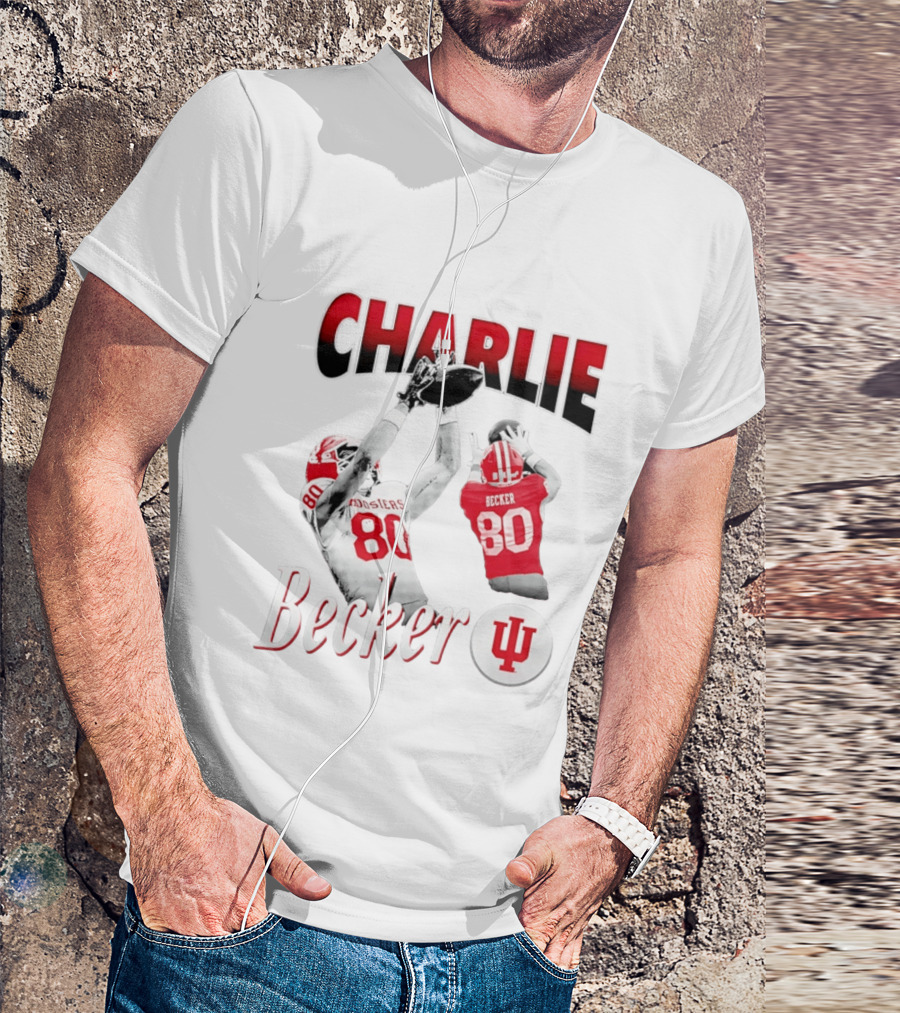 Charlie Becker Indiana Hoosiers Football 80 Receiver Catch IU T-Shirt