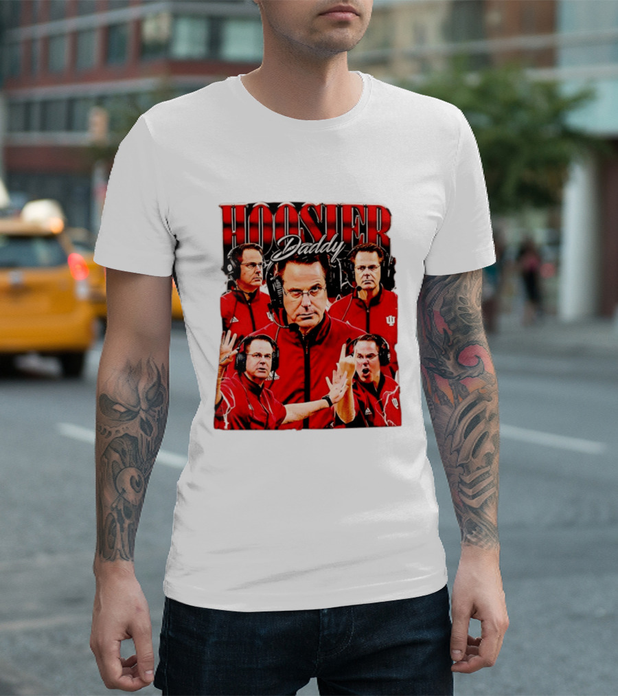 Hoosier Daddy Indiana University Football Coach Iconic Moment T-Shirt