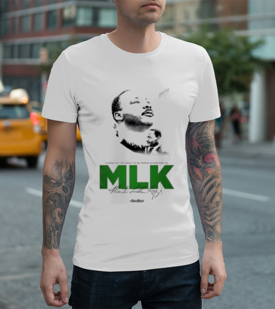MLK Dr Martin Luther King Jr Bold Green T-Shirt