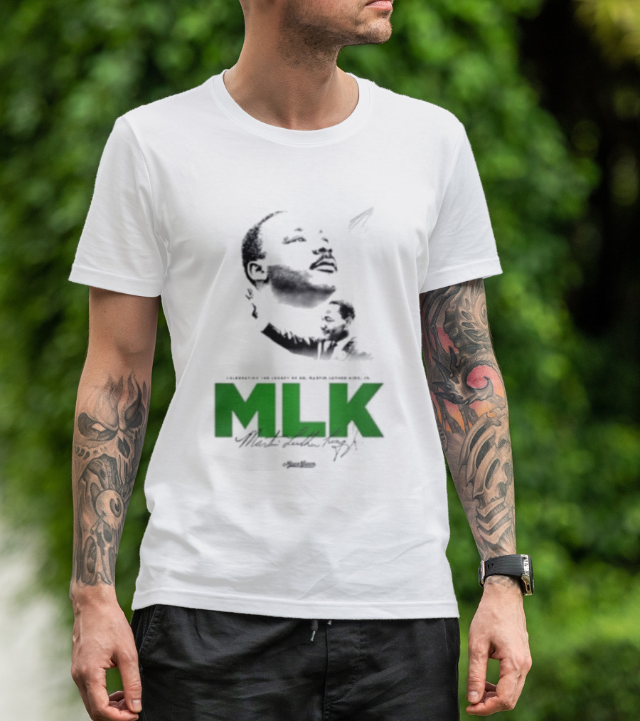 MLK Dr Martin Luther King Jr Bold Green T-Shirt