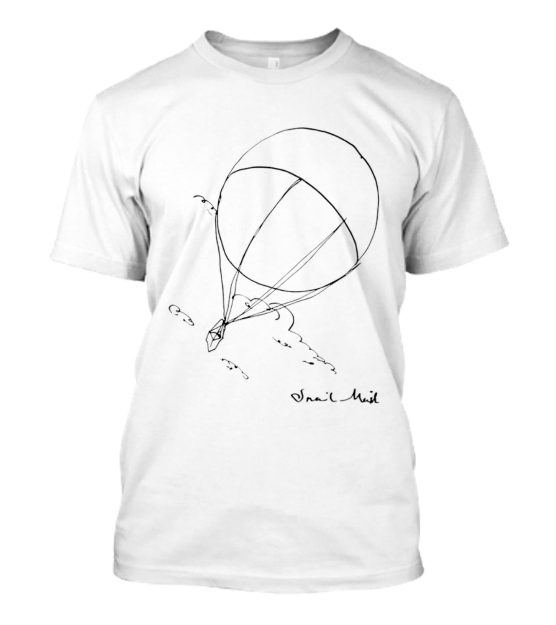 Hot Air Balloon Sketch With Child's Adventure Drawing T-Shirt