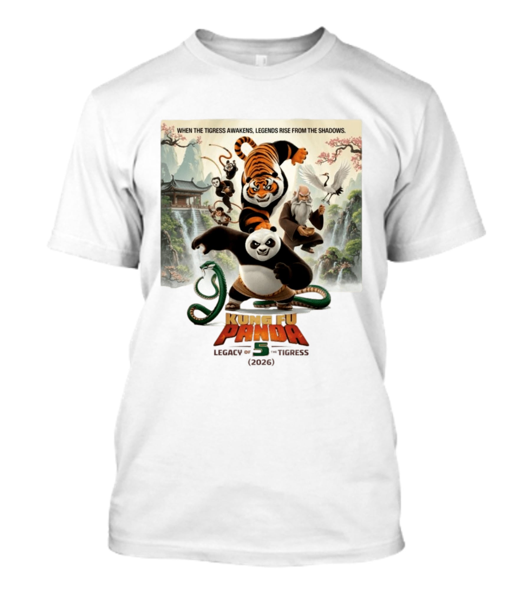 Kung Fu Panda 5 Legacy Of The Tigress 2026 When The Tigress Awakens Legends Rise T-Shirt