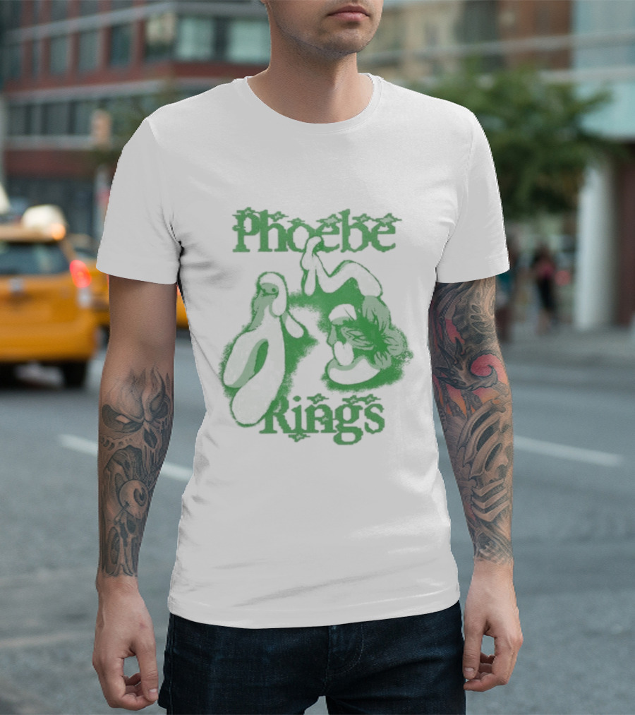 Phoebe Rings Limited Edition Tour Green Psychedelic T-Shirt