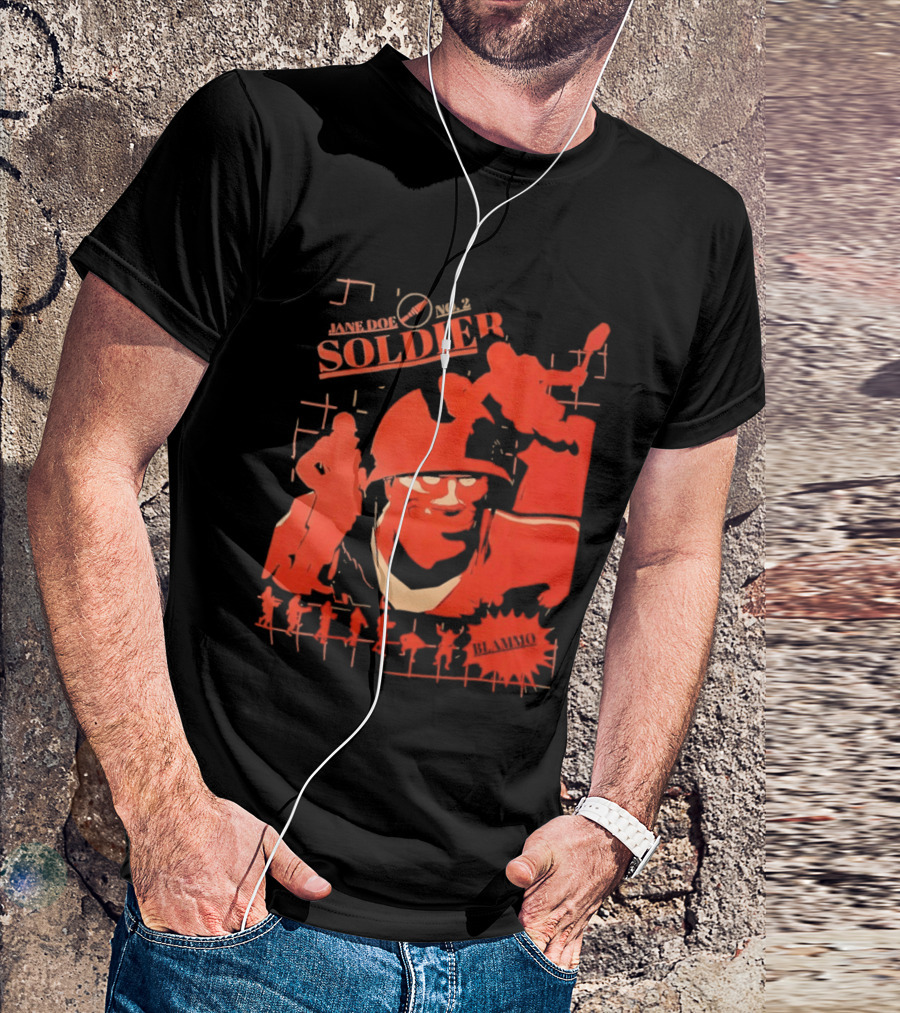 Jane Doe Soldier Team Fortress 2 1968 T-Shirt
