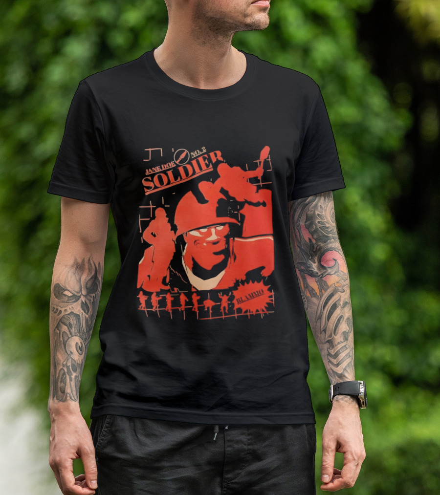 Jane Doe Soldier Team Fortress 2 1968 T-Shirt