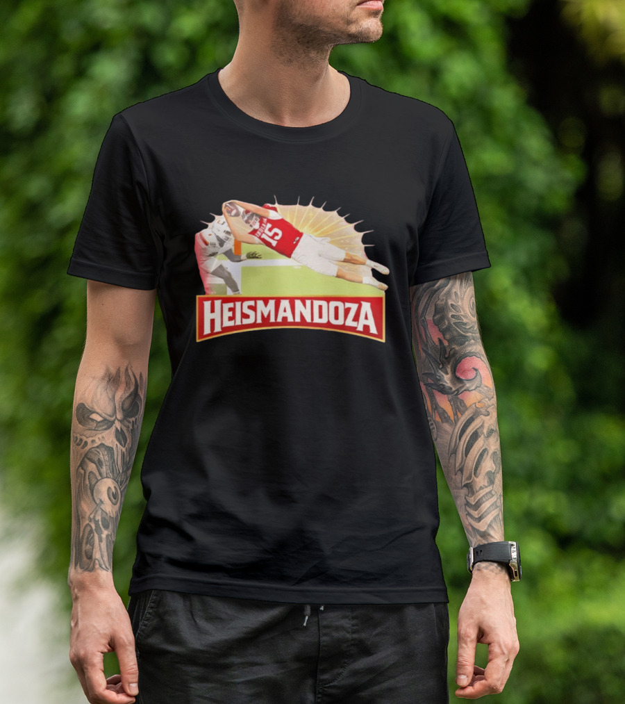 Heismandoza Fernando Mendoza Diving Catch Football Moment T-Shirt