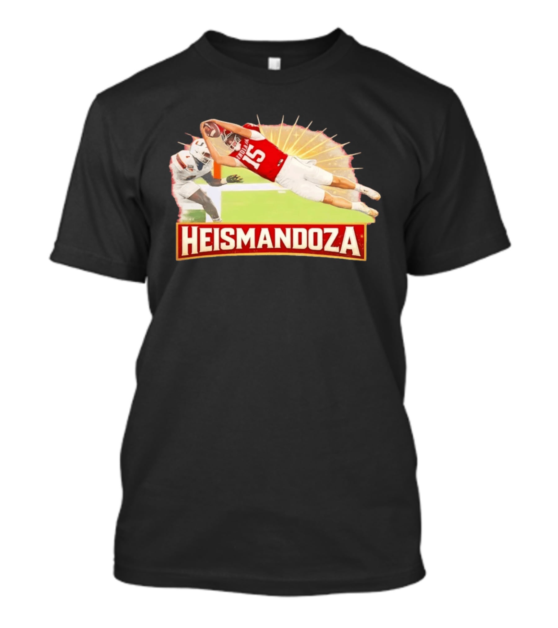 Heismandoza Superhero Fernando Fanatics IU Football Indiana Mendoza 15 T-Shirt