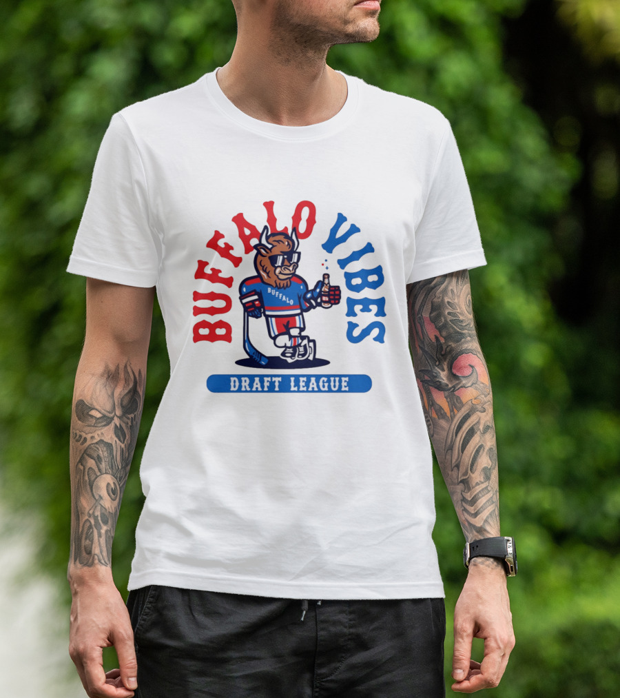 Buffalo Vibes Hockey Draft League Retro Style Buffalo T-Shirt