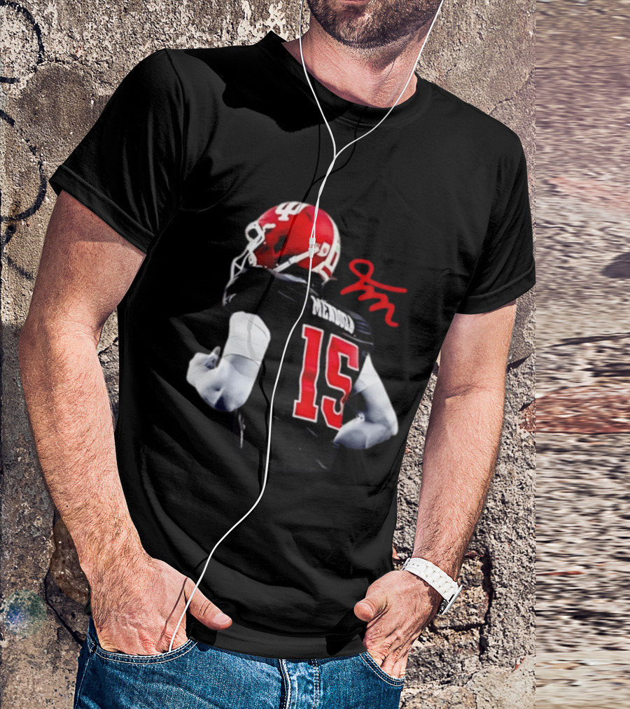 Indiana Hoosiers Fernando Mendoza Number 15 Football T-Shirt