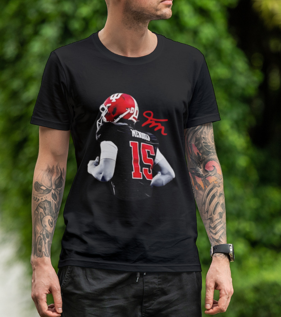 Indiana Hoosiers Fernando Mendoza Number 15 Football T-Shirt