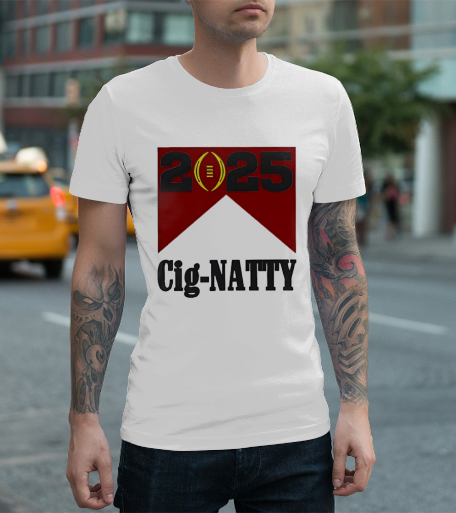 Indiana Hoosiers 2025 Cig Natty Football Banner T-Shirt