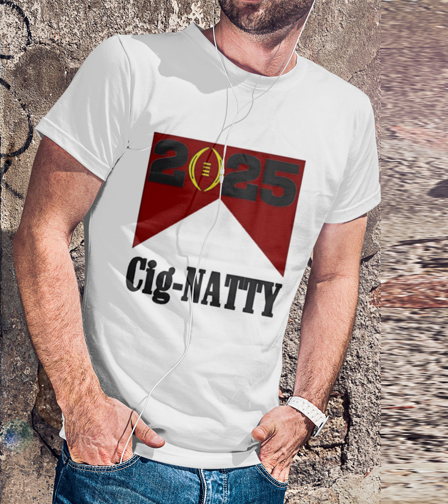 Indiana Hoosiers 2025 Cig Natty Football Banner T-Shirt