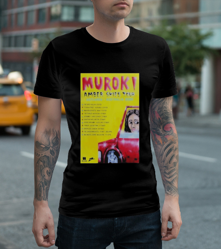 Muroki Amber Skies Tour Aotearoa Australia 2026 T-Shirt