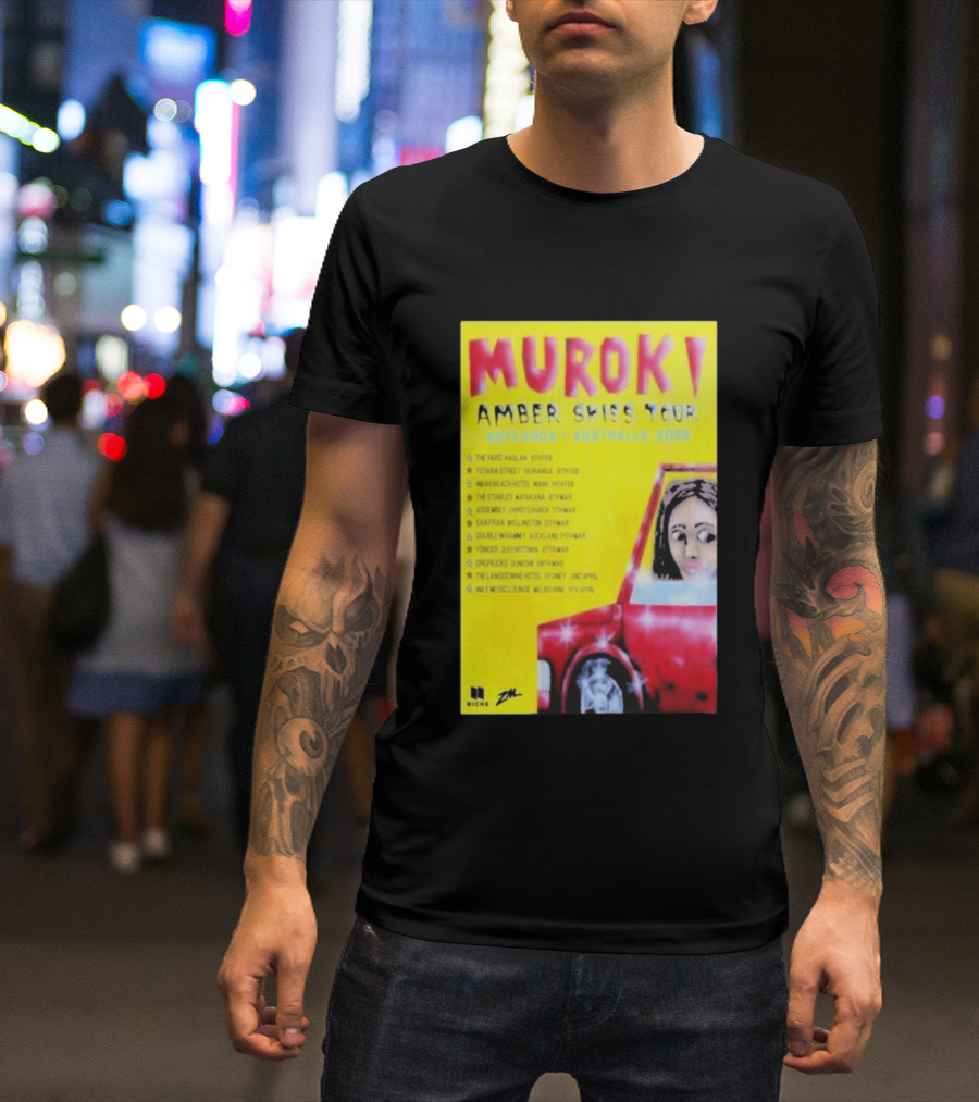 Muroki Amber Skies Tour Aotearoa Australia 2026 T-Shirt