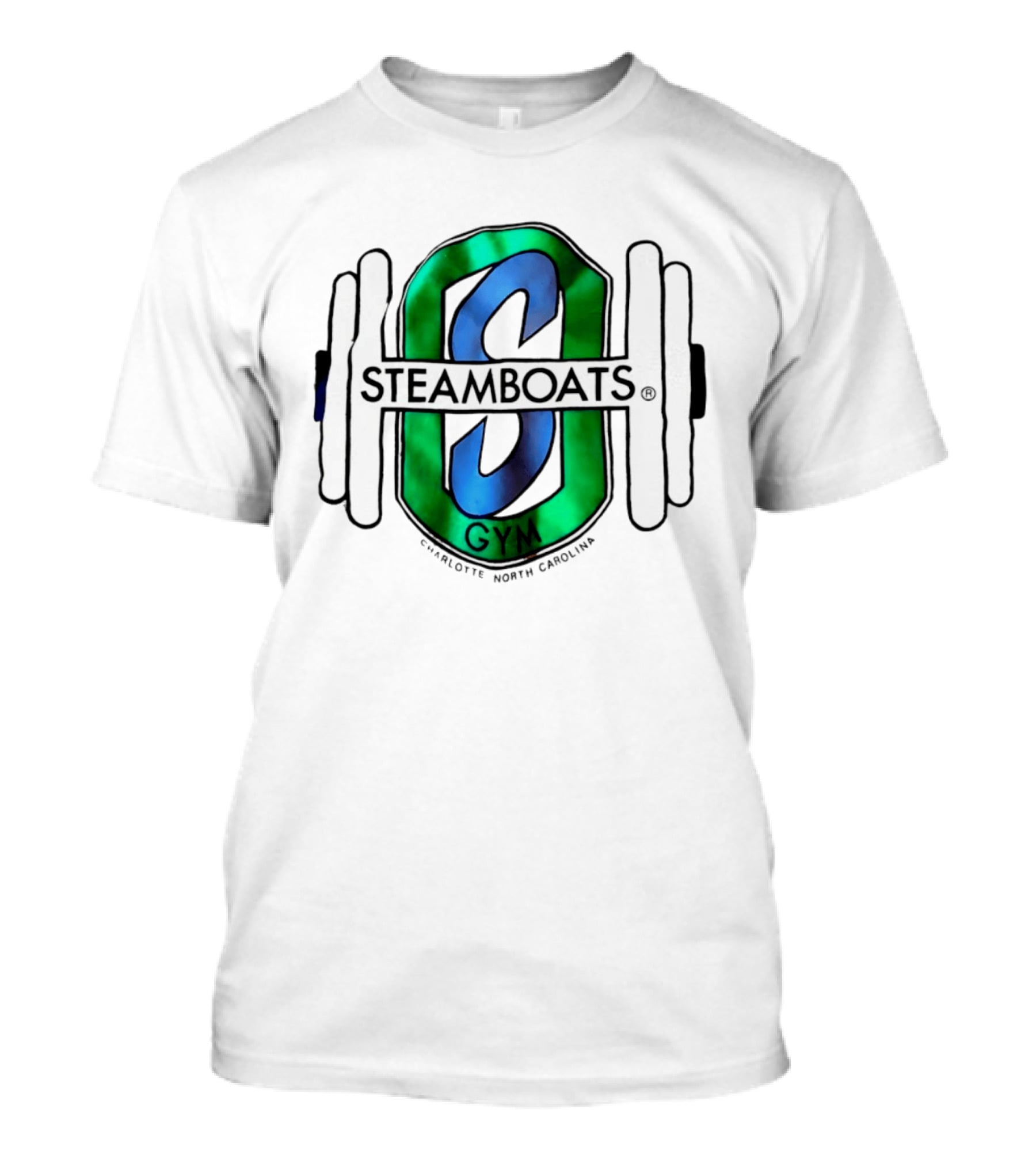 Steamboats Gym Charlotte North Carolina Weights Barbell T-Shirt