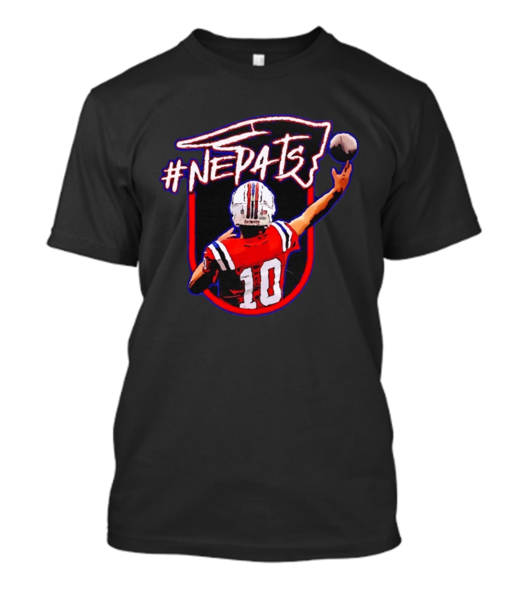#NEPats Football Player 10 Patriots New England Iconic Jersey T-Shirt