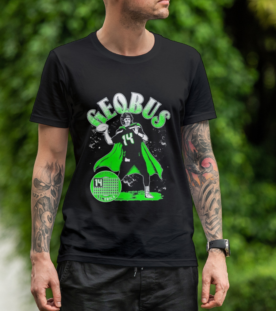 Geqbus Protector 14 Sam Erica Football Hero Green Cape T-Shirt