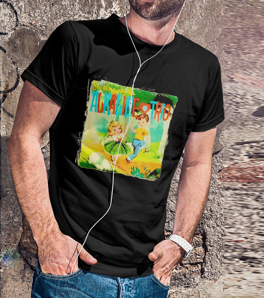 Sin Along With The Alkaline Trio Vintage Cartoon T-Shirt