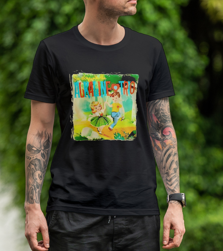 Sin Along With The Alkaline Trio Vintage Cartoon T-Shirt