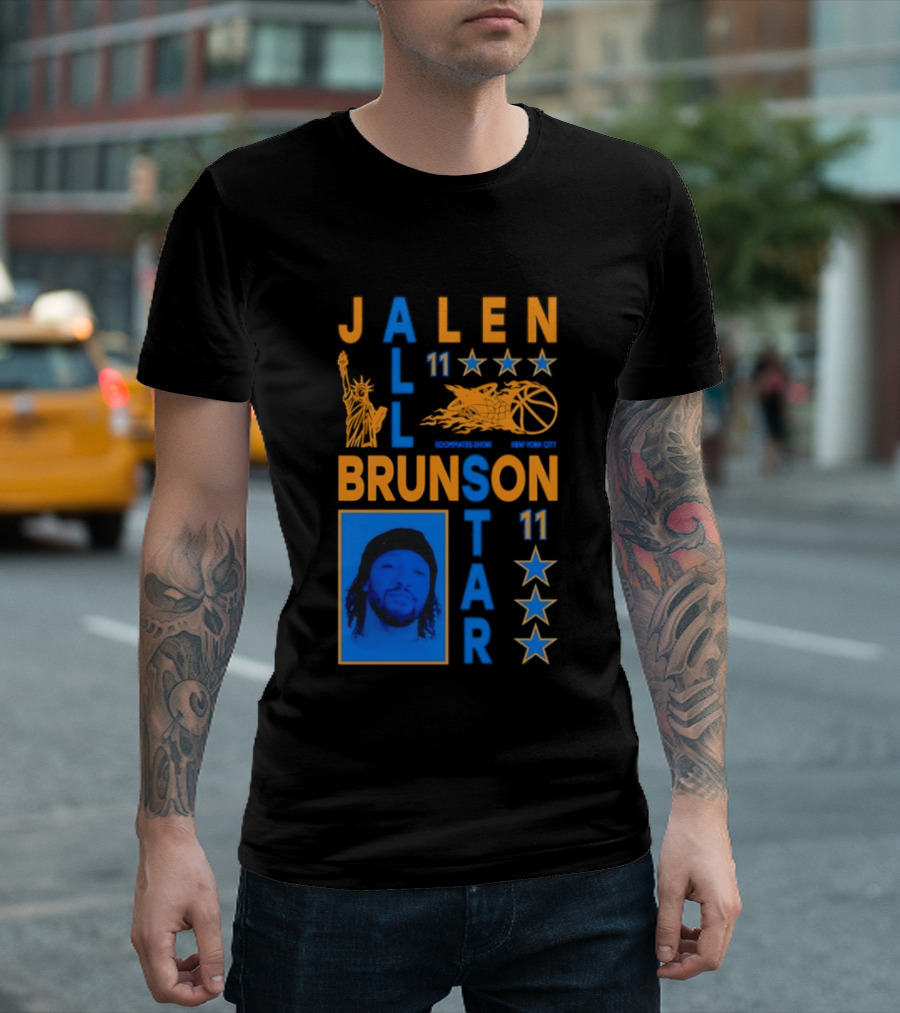 Jalen Brunson 11 NY Knicks All Star Basketball Stars T-Shirt