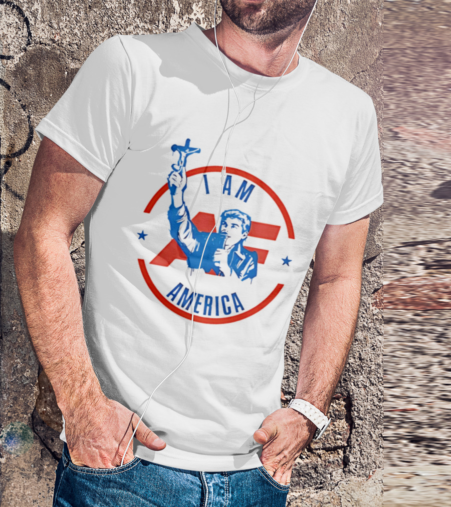 I AM America First Crucifix AF T-Shirt