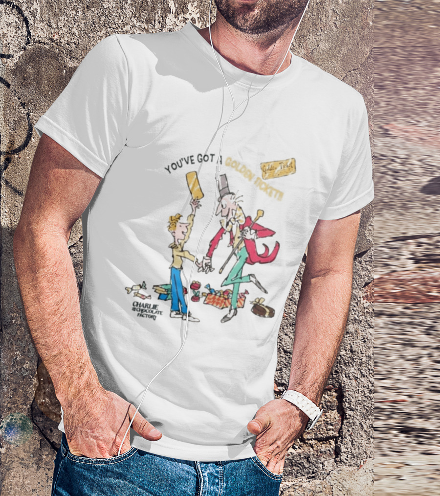 Wonka Golden Ticket Charlie And The Chocolate Factory T-Shirt