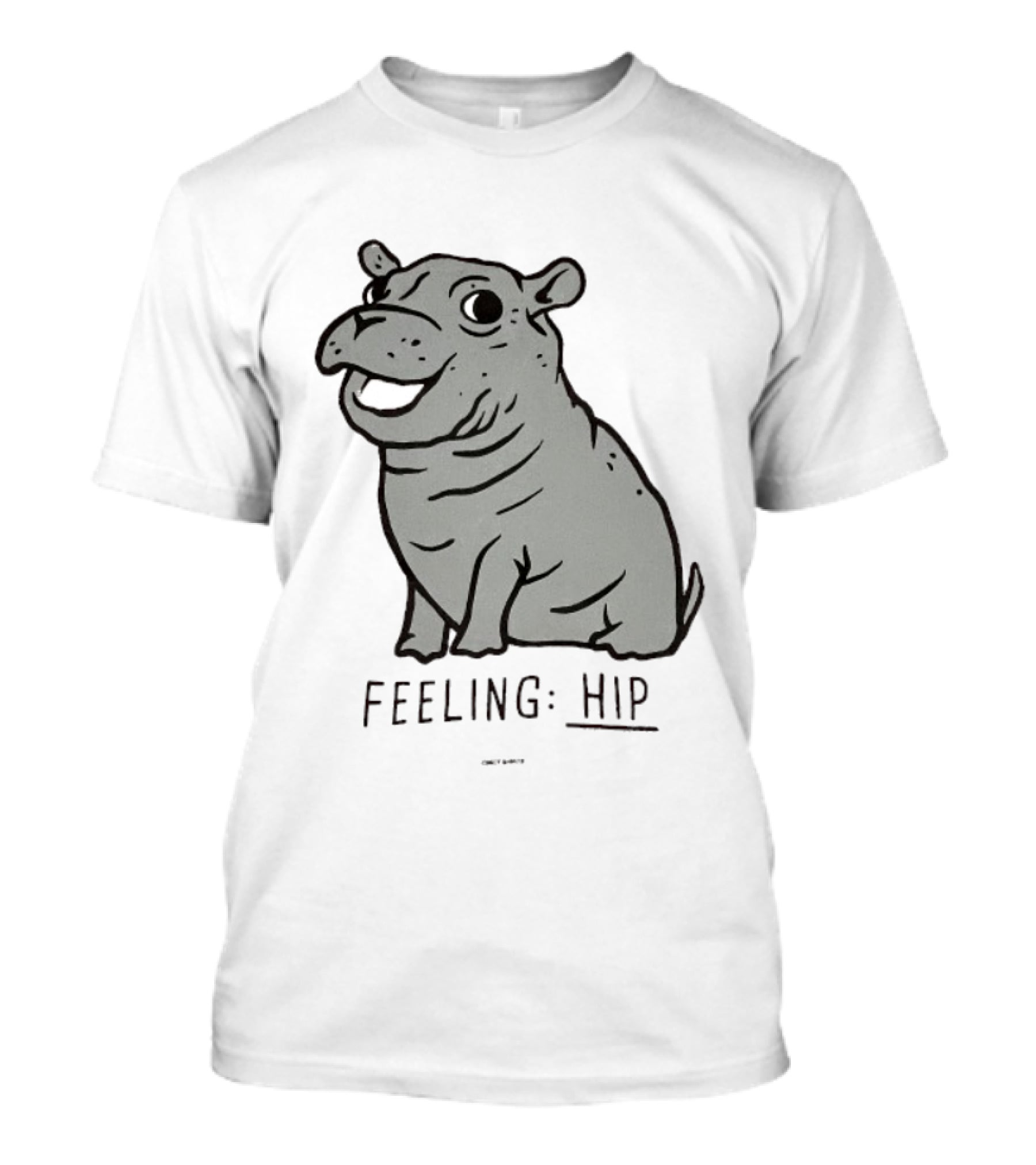 Feeling Hip Teamfiona Hippo Cute Cartoon T-Shirt