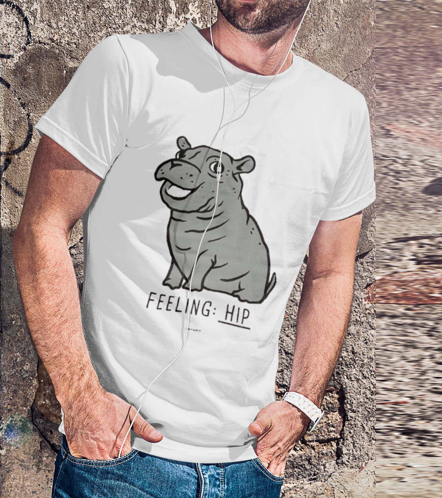 Feeling Hip Teamfiona Hippo Cute Cartoon T-Shirt