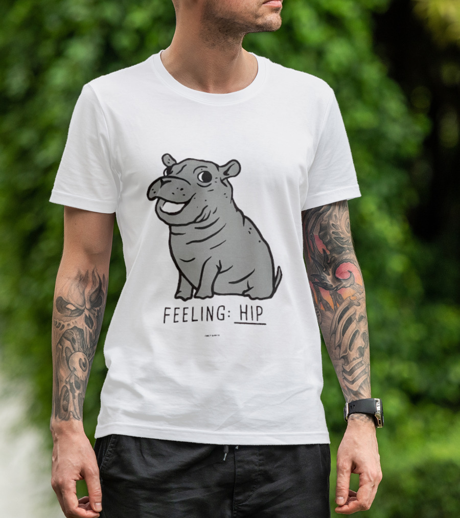 Feeling Hip Teamfiona Hippo Cute Cartoon T-Shirt