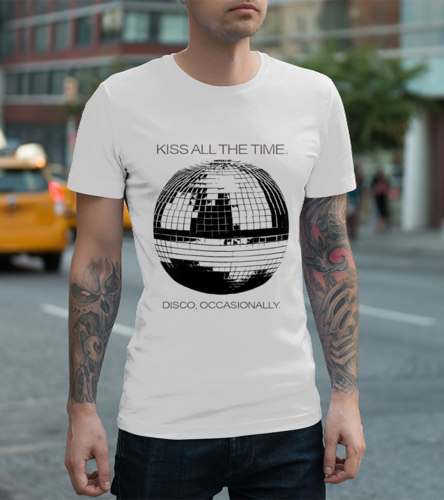 Kiss All The Time Disco Occasionally Disco Ball T-Shirt