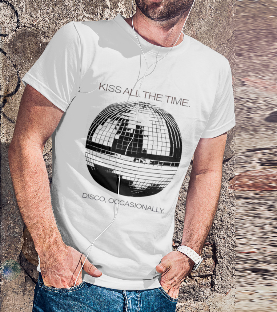 Kiss All The Time Disco Occasionally Disco Ball T-Shirt