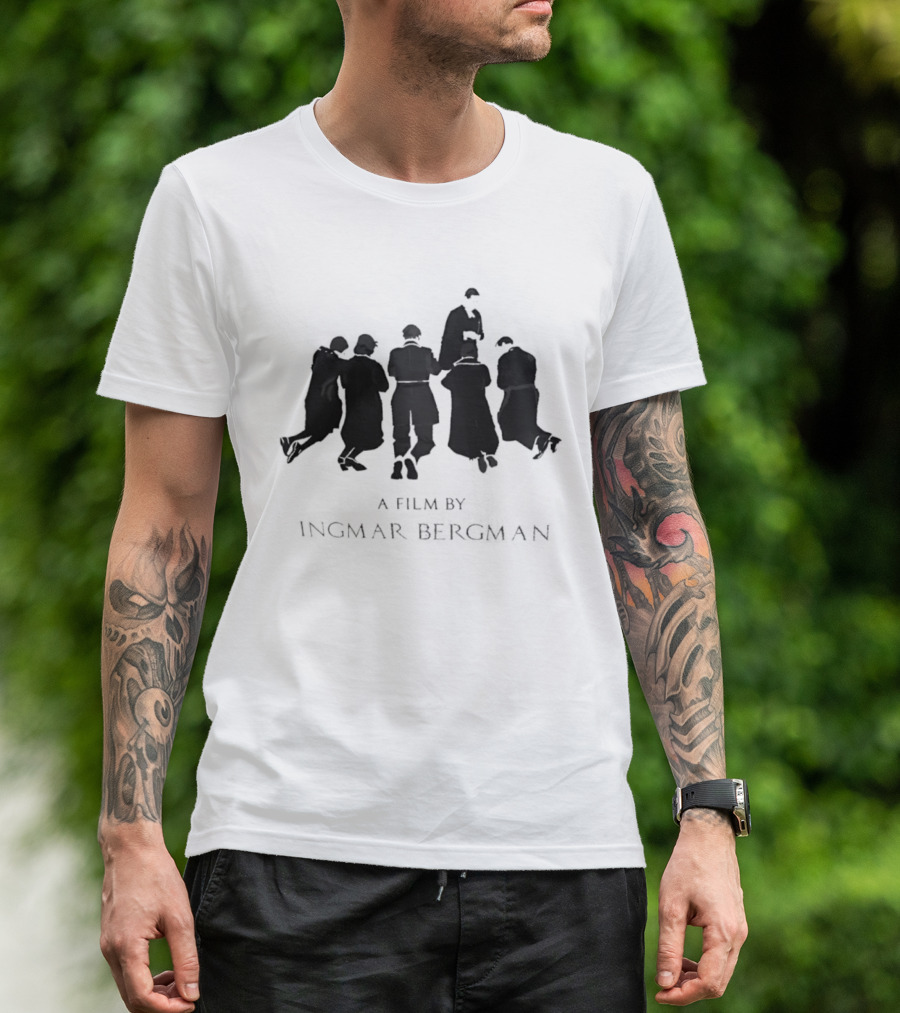 Kneeling Men A Film By Ingmar Bergman Silhouette Scene T-Shirt