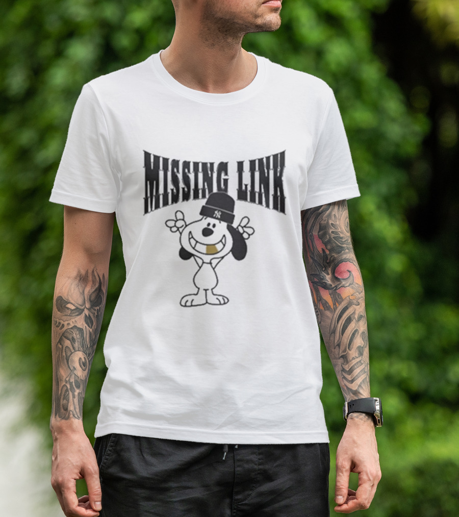 Missing Link Hip Hop Inspired Character With Gold Tooth Beanie T-Shirt