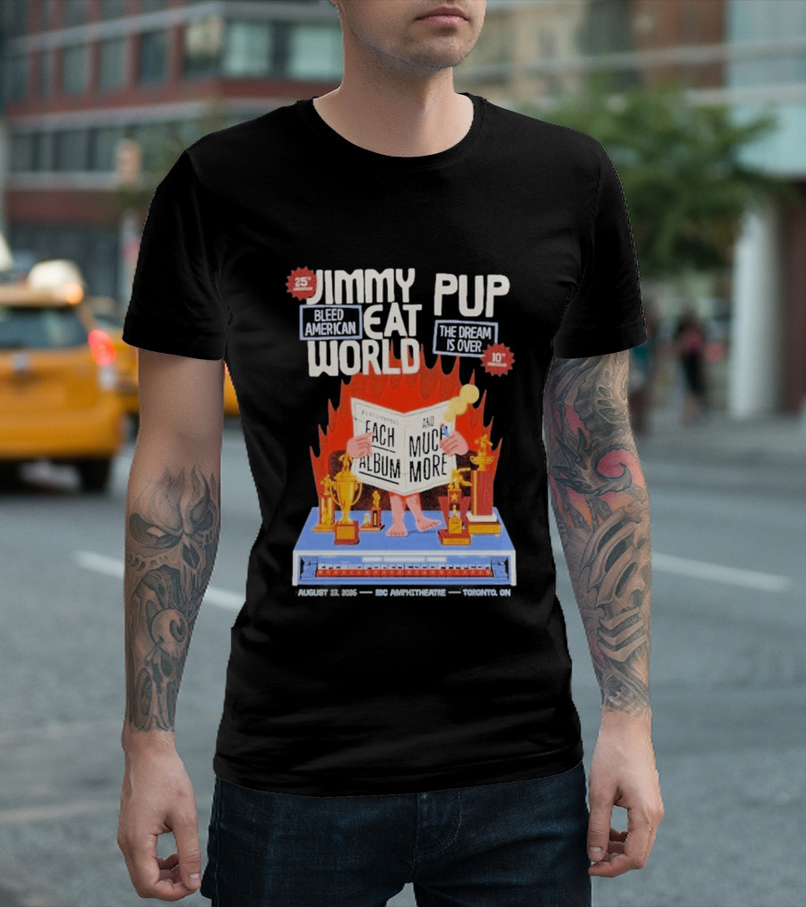 Jimmy Eat World Pup Bleed American The Dream Is Over Performing Each Album And Much More 25 Toronto T-Shirt