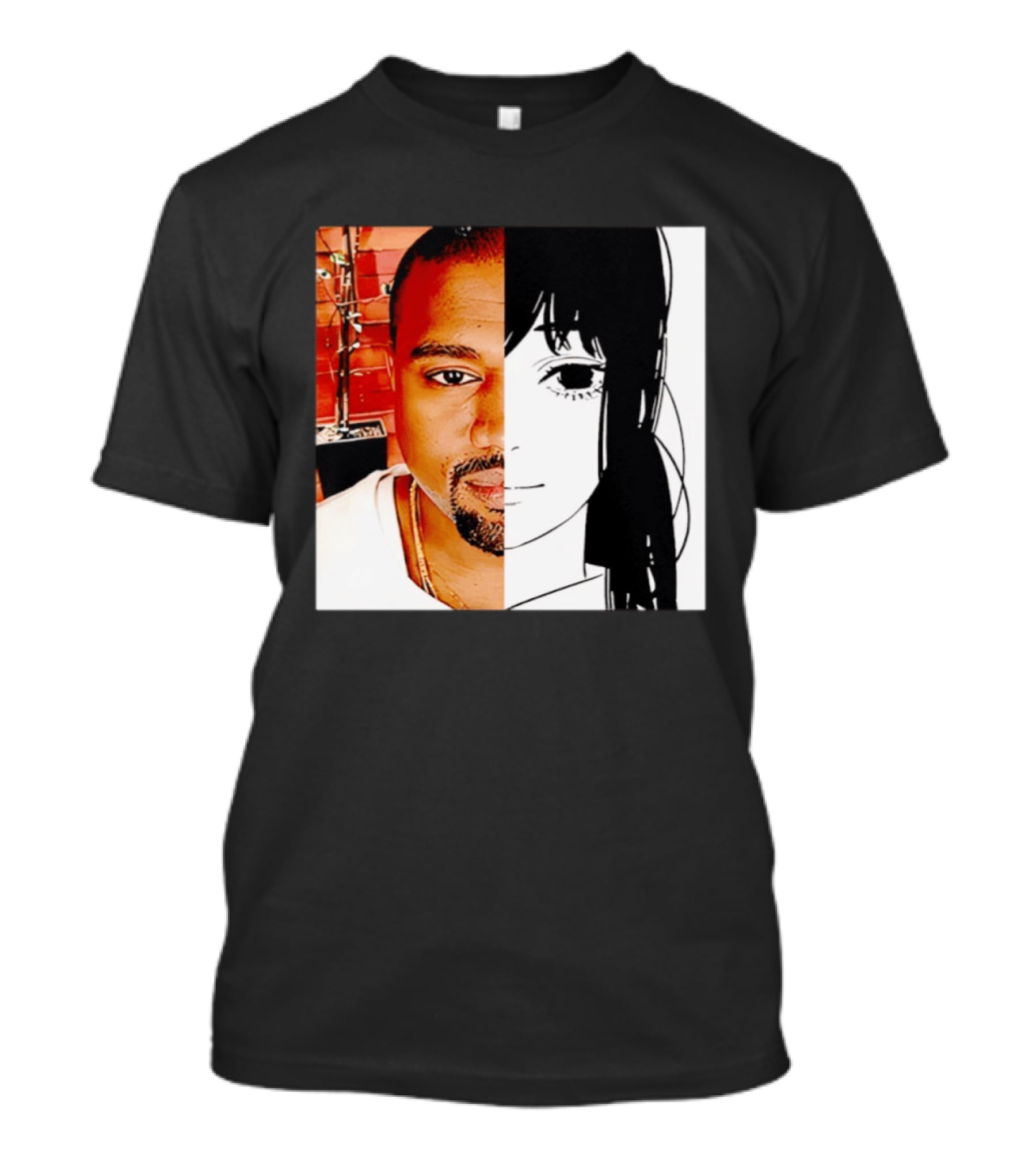 Chainsaw Man Asa Mitaka Kanye West YeAsa Split Face T-Shirt