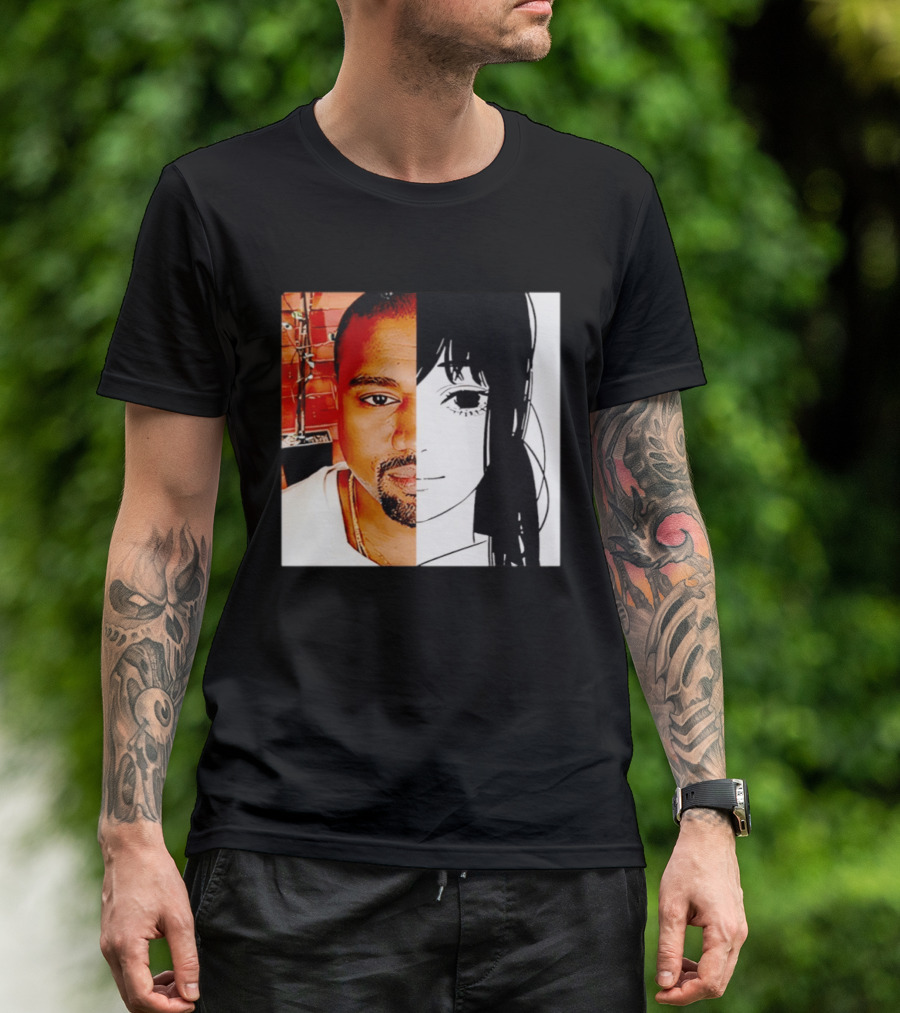 Chainsaw Man Asa Mitaka Kanye West YeAsa Split Face T-Shirt