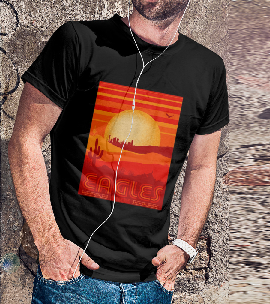 Eagles Live 2026 Sphere Las Vegas January 23 24 Desert Sunset T-Shirt